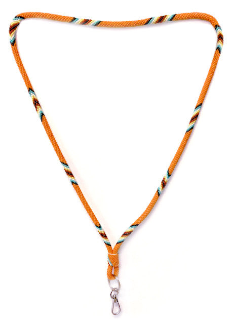 Beaded Wrap Lanyard (Orange)