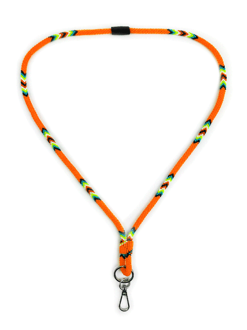 Beaded Breakaway Lanyard 18" (Orange)