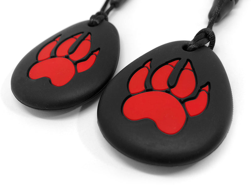 2-Piece Chewable Wolf Paw Necklace