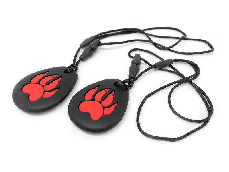 2-Piece Chewable Wolf Paw Necklace