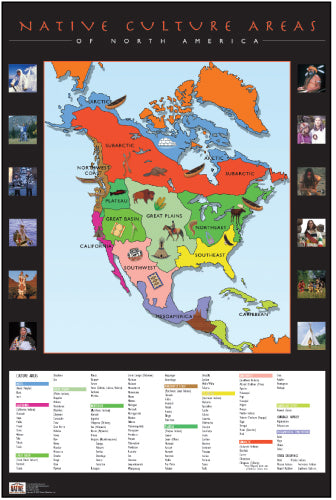 Native Cultural Map Of North America