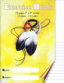 Exercise Book - 1/2 Plain - 1/2 Ruled