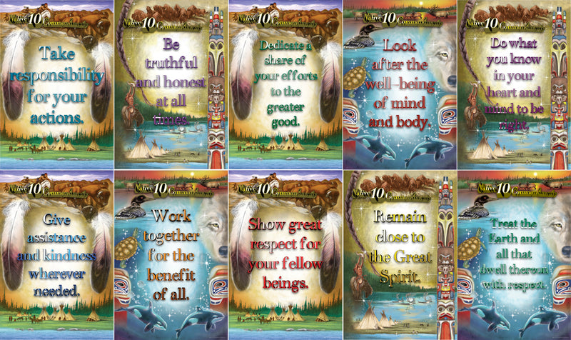 Native 10 Commandments Poster Set