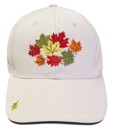 Cluster Leaves Embroidered Baseball Cap