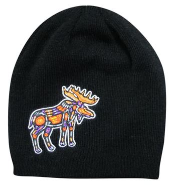 Moose Embroidered Knitted Hat