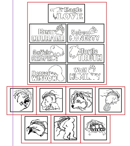 Seven Teaching Stamp Set