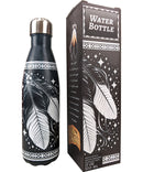 Water Bottle (Feathers/Black)
